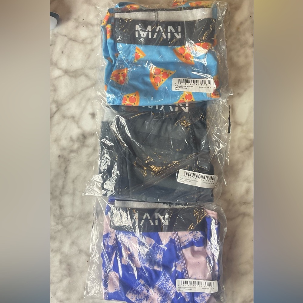 BOOHOO MAN BOXERS (3) UNOPENED BRAND NEW